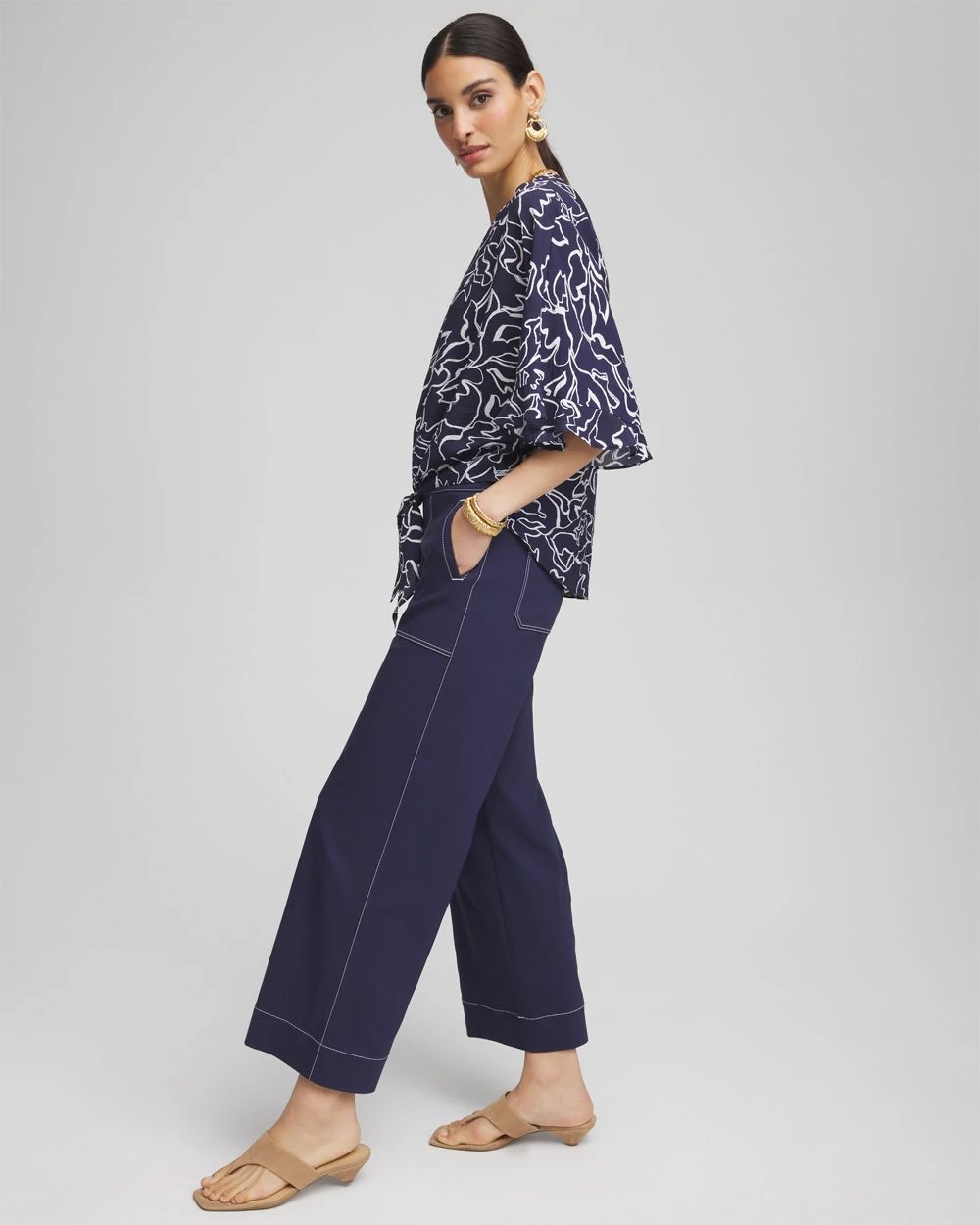 Petite Brigitte™ Utility Wide-Leg Cropped Pants | Chico's